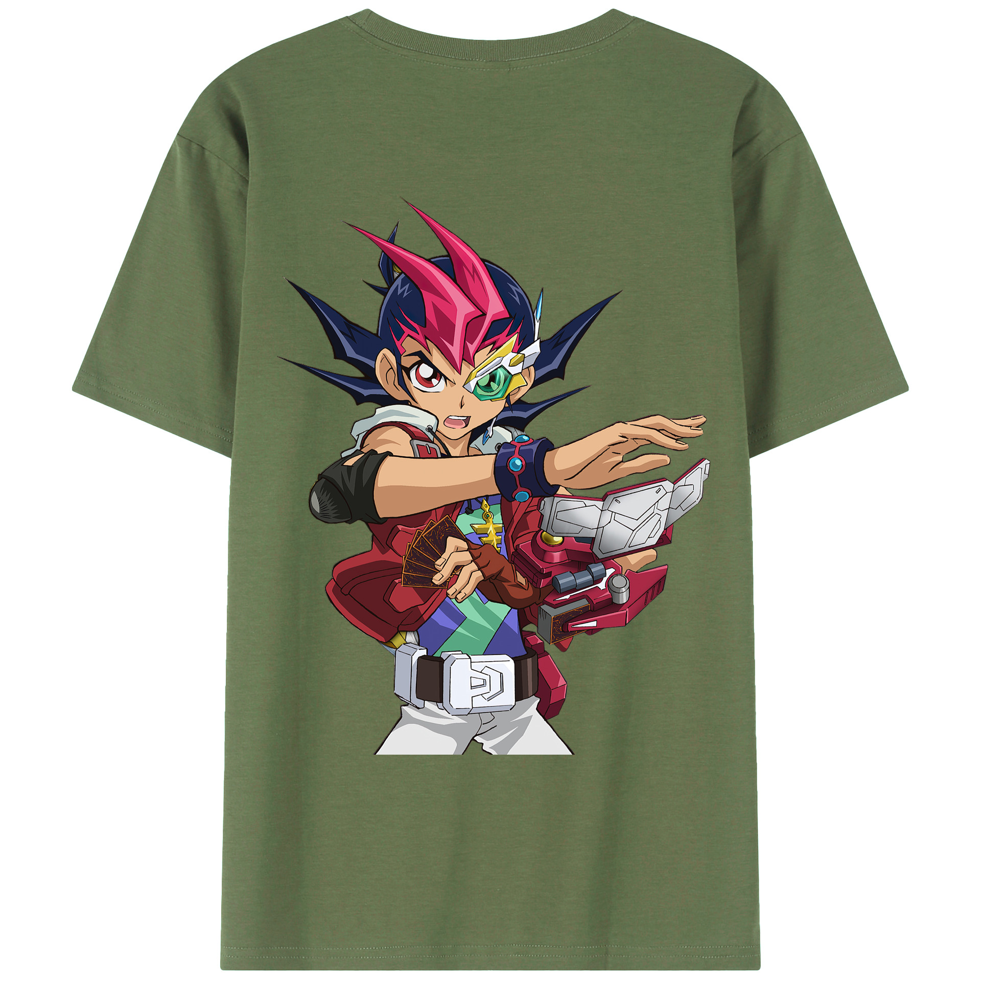 （画像用） 遊☆戯☆王 Yu-Gi-Oh! 綿100％ メンズ半袖Tシャツ（バックプリント） 通気性
